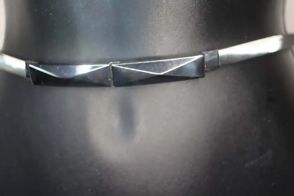 INC International Concepts Silver Stretch Metal Belt XL Skinny Waist Belt NWOT